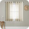 MRTREES Voile Gardinen Vorhang halbtransparent kurz mit Ösen in Leinenoptik Stores Gardinen Schals für Wohnzimmer Schlafzimmer Kinderzimmer Beige 145×140cm (H×B) 2er Set