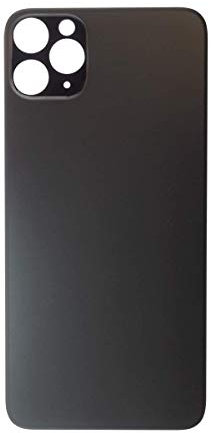 For iPhone 11 Pro Max Plain Glass Back Replacement in Black
