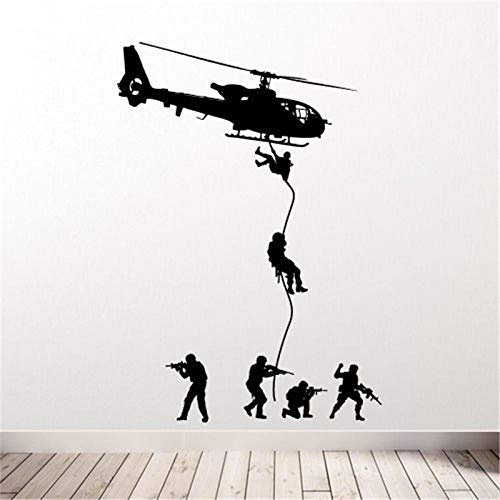 Hubschrauber Wandaufkleber Militärsoldaten Aufkleber Swat Commando Kinder Jungen Schlafzimmer Dekoration Kreatives Wohnzimmer Dekor Landung