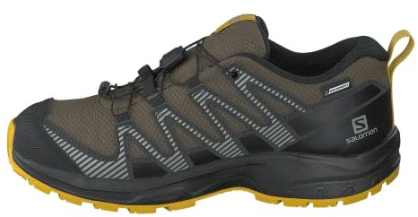 Salomon XA Pro V8 ClimaSalomon Waterproof Kinder Trailrunning-Schuhe, Präzise Passform, Grip in jedem Gelände, Sportlicher Look, Olive Night, 33