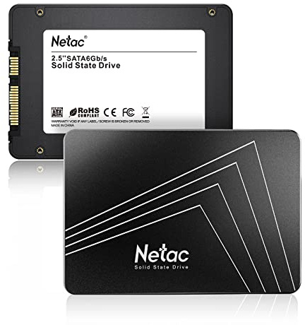 Netac SATAIII 2.5 SSD 250GB, SSD interno 3D Nand unidad de estado sólido, velocidades de lectura de hasta 530MB/s (250GB)