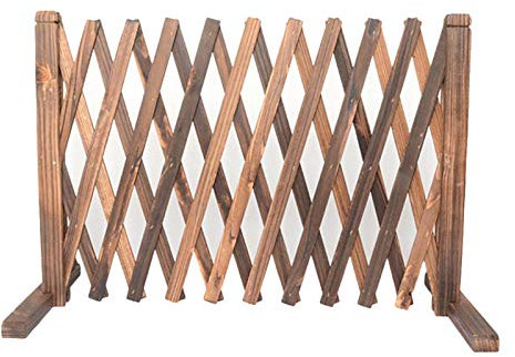 monshop Commodoor Protections pour Chiens Bois Naturel,Barrière Animaux,Protection Escaliers sans Perçage,Treillis Extensible,Barrière Extensible,Clôture Animaux, Barrière Sécurité