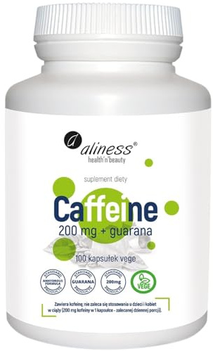 Koffein 200 mg + Guarana 40 mg 100 Kapseln Aliness