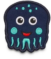Affenzahn Klett Badge mit verschiedenen Tiermotiven, geeignet für den Daydreamer Abenteuer Rucksack Oktopus - Blau