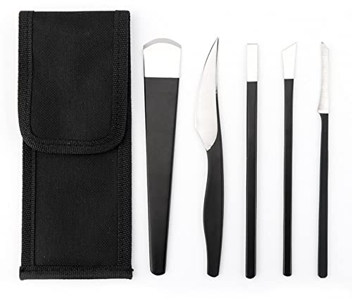 Pedicure Knife Set, 5 PCS Pedicure Knife for Feet Ingrown Toe Nail Correction Nippers Clipper Remover with Storage Bag