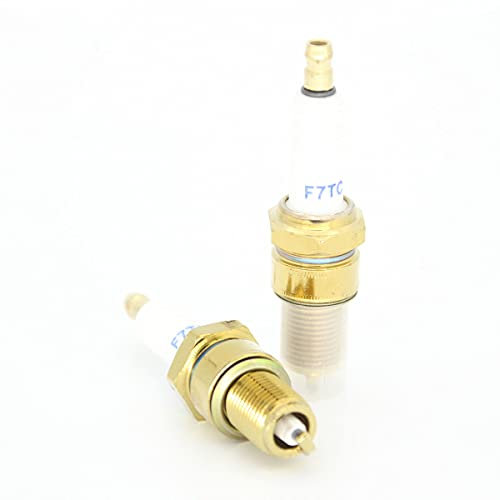 Bujía de Encendido,Spark Plug, Bujía F7TC para tractor generador 168F 170, bomba de agua rotatoria Go Kart Mini máquina pulidora de labranza para bicicletas 2 unidad