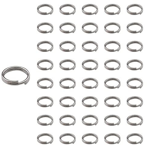 The Bead Shop 100 Anneaux Brisés en Acier Inoxydable 10 mm – Anneaux Doubles Ronds pour Création de Bijoux et Projets DIY