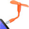 N NEWTOP Mini Ventilatore Micro USB e USB OTG Tascabile Regolabile Flessibile Ventola Raffreddamento Aria Portatile da Viaggio Fan per Cellulare Smartphone Computer Notebook Tablet (Arancione)