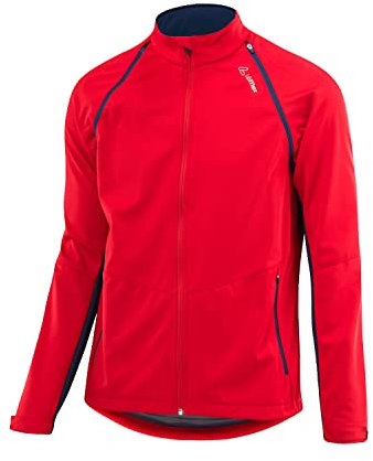 Löffler M Zip-off Jacket Ws Light Rot - Winddichte atmungsaktive Herren Sportjacke, Größe 50 - Farbe Red - Deep Water