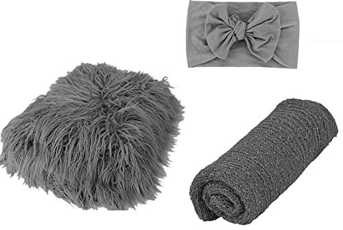 Uposao Neugeborenes Baby Fotografie Requisiten Set,Baby Foto Requisiten Wrap Baby Decke Haarband DIY Newborn Fotoshooting Requisiten Accessoires Fotografie Hintergründe Matte Teppich für Baby Mädchen