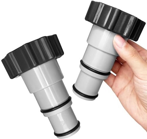 2 adaptadores de manguera de piscina, adaptador para piscina, adaptador de manguera con rosca interior para atornillar, para manguera de piscina de 32 y 38 mm de diámetro