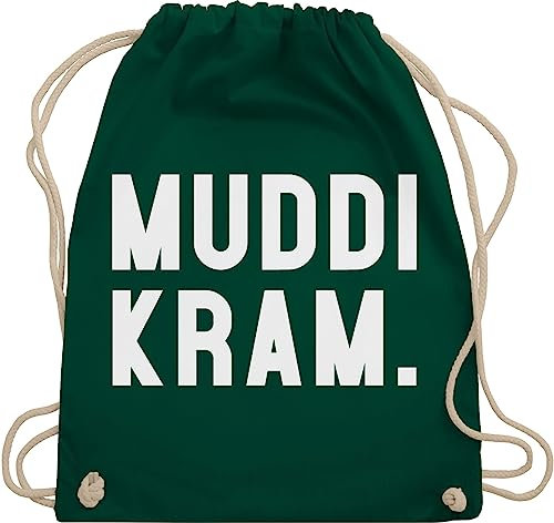 Turnbeutel Rucksack - Mama - Taschen - Muddi Kram - Unisize - Dunkelgrün - muttertagsgeschenk stoffrucksack mommy mutter mum stoffbeutel mothers day gift muttertagsgeschenke mom mutti juterucksack