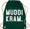 Turnbeutel Rucksack - Mama - Taschen - Muddi Kram - Unisize - Dunkelgrün - muttertagsgeschenk stoffrucksack mommy mutter mum stoffbeutel mothers day gift muttertagsgeschenke mom mutti juterucksack