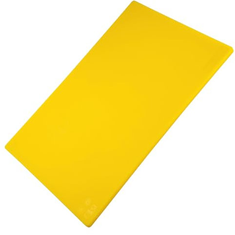 Schneidebrett aus Kunststoff Extra Groß – Farbe Gelb: Für Geflügel – Farbcodierung nach HACCP – Profi Gastro Schneidebretter – Spülmaschinenfest, ca. 45 x 30 cm – FMprofessional
