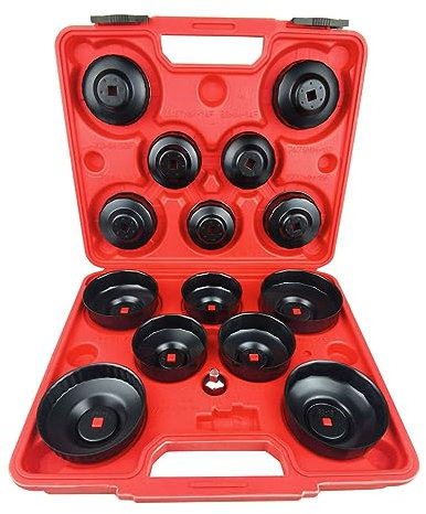 15PCS Oil Filter Wrench Set, Filter Removal Socket Tool Kit for Toyota,Lexus,Mercedes,Audi, Porsche,VW,Mazda,Land Rover,Jaguar,Dodge Ram etc.