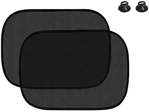 PARENCE.- Lot de 2 Pare-Soleil Universel pour Voiture/Protection Latérale à Ventouses Contre la Chaleur et Les UV - 2 Pièces avec Ventouses - 44x36 cm