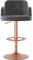 Knightsbridge Rose Gold Bar Stool (Grey Velvet)