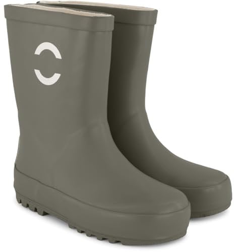 Mikk-line Gummistiefel Kinder 25 | Dusty Olive Regenstiefel Kinder | Leichte Gummistiefel | Wasserdichte Gummistiefel | Regenschuhe & Kinderstiefel