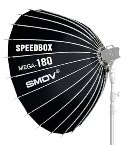 SMDV Speedbox Mega Interior Plata -180 Deep Softbox - Iluminación Profesional para fotografía con Resistencia al Calor, Montaje Bowens y 180 cm de diámetro