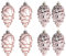 8 x Tannenzapfen-Ornamente, Baumschmuck, Weihnachtsbaum-Anhänger, Weihnachtsdekoration für den Herbst, Roségold