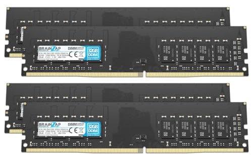 BRAINZAP RAM da 128 GB (4 X 32 GB) DDR4 DIMM PC4-3200 AA 2Rx8 3200 MHz 1,2 V CL22 Computer PC
