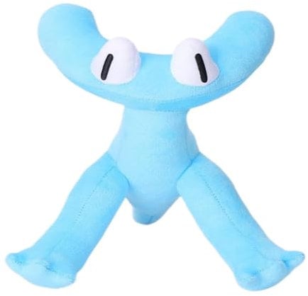 wiztex Rainbow Friend Plüsch Kollektion, 30 cm Plüschtier | Schön animiertes Plüschtier inspiriert von Rainbow Friends Fans (Cyan Rain-Bow Friends)