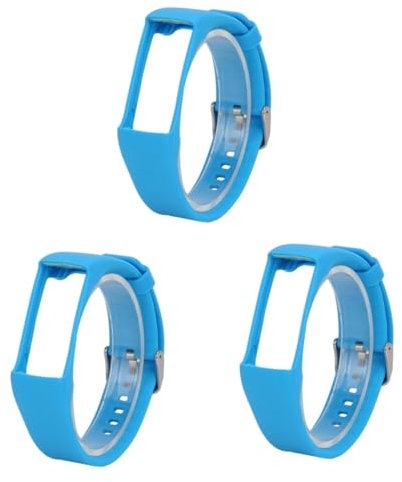 BESTonZON 3piezas Correa De Silicona Para Reloj Inteligente Pulsera De Moda Azul Compatible y Cómoda Para Uso Diario