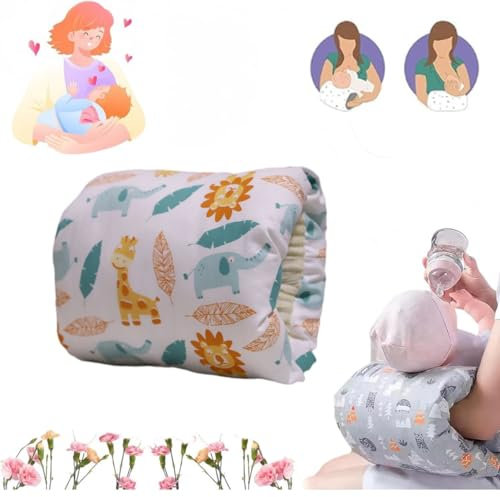 EHOTER Cozy Cradle Pillow Cozy Cradle Arm Pillow for Baby Nursing Head Support Pillow Anti-Spitting Breastfeeding and Bottle Feeding Nursing Arm Pillow Gift for Novice Mothers (J)