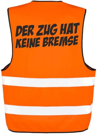 Spaß Kostet Warnweste Unfallweste Sicherheitsweste Der Zug hat keine Bremse Malle 2024 Männertag Himmelfahrt Karneval