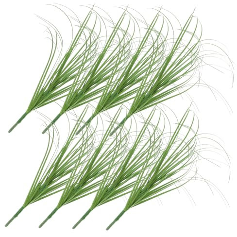 COOPHYA 12St Künstliches Gras mit grünem Stiel Künstliche Pflanzen im Freien Hochzeitsgründekorationen Zimmerpflanzen kunstpflanze gefälschte Pflanze Modelle Kunstrasen