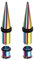 ANAZOZ Tunnel 9mm, Ohr Expander Plug Edelstahl 4er Set Dehnstäbe Tunnel Damen, Ohr-Stretching Ohrringe Bunt