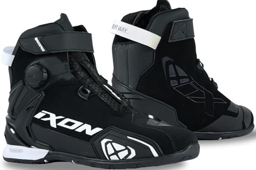 IXON Bull 2 Wasserdichte Motorrad Schuhe, schwarz/weiß, 44