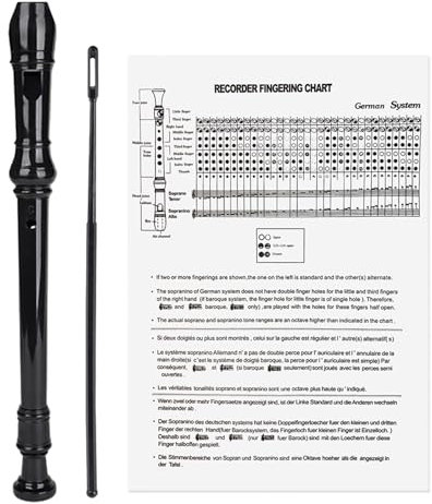 Vbnuyhim Flauta de pico soprano para, instrumento de flauta de pico para principiantes,Clarioneta para principiantes con llave G de 8 agujeros | Instrumento portátil resistente a la humedad, clarinete