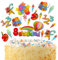 Qiciqinoone Tortendeko Einschulung, 20 Stück Cake Topper Schulanfang Tortendeko, Bunt Zuckertüte Kuchen Deko Cupcake Topper Einschulung Kuchendeko, für Schulkind, Junge, Mädchen Schulanfang Party Deko