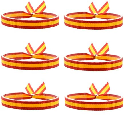 BDM Stoffarmband für Männer und Frauen mit spanischer Flagge und verstellbarem Verschluss, Autoanhänger, Tasche, Rucksack... De10 mm