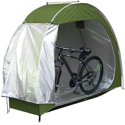 Bike Tent for Outdoor Storage,Outdoor Bike Storage and Mobility Scooter Shelter,Bicycle Cover and Garden Bike Storage Shed,Tidy Tent Large Bike Cover,Waterproof Bike Rain Shelter (Green)