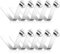 Aeaocvo 10 Stück Kajak Paddel Push Snap Clips, 6 mm Edelstahl Kayak Paddle Snap Button Clip, Kajak Federklammern Zeltstange Clips für Zelte, Kajak Paddel, Zeltstange Zubehör