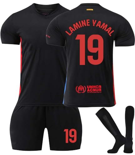 Basa 19 Lamine Yamal Trikot Kinder All Home Away Fluorescent Green Gold White Black Red Blue Stripe Fußball Jerseys Anzug New Retro Kids Mens Sport Trainning Soccer T Shirt Outfit Football Jerseys