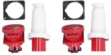 Prise de Courant Industrielle, Connecteur D'alimentation triphasé à 5 Broches, étanche IP67, 380-415 V 63A 3P+N+E