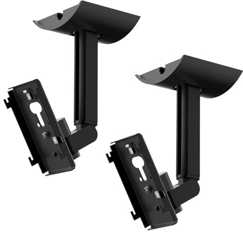 2 Pack Speaker Wall Mounts for Bose Adjustable Dual Speaker Ceiling & Wall Mounts Brackets for Bose UB-20, UB-20 Series II, WB-50 II, Lifestyle Series, Soundtouch Series, Cinemate Acoustimass Black