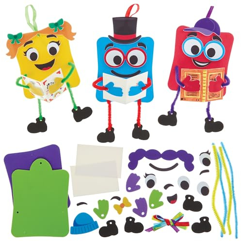 Baker Ross FN367 Book People Mix & Match Decoration Kits - Pack of 5, World Book Day Arts and Crafts for Kids