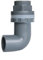 20~50mm PVC Aquarium 90° Winkel Ablaufgarnitur Aquarium Überlaufgarnitur Einlassversorgungsrohr DIY Entwässerungsgarnituren 1St(Silver,50mm)