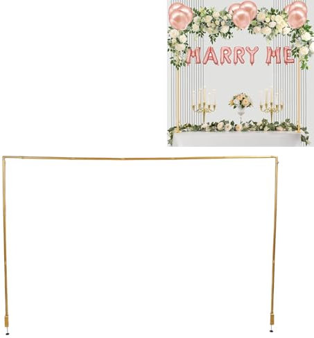 Porta a Palloncino, Portabicchiere del Tavolo ARCH ARCH Supporto Supporto Regolabile da 46 a 100 Pollici da 29 a 55 Pollici con Rondelle Robuste per la Decorazione per Feste a (GOLD)