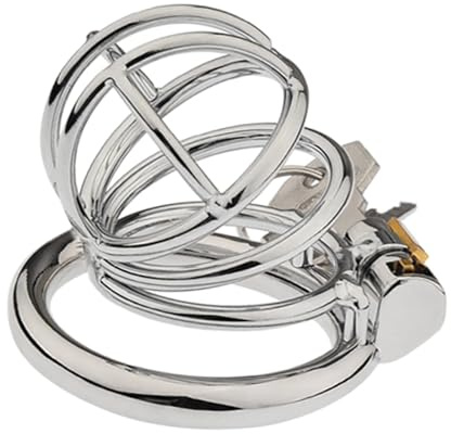BDSMAGE Penniskäfig Edelstahl, Chastity Cage Male Metall Keuschheitskäfig Keuschheitsgürtel Penis Käfig Cock Cage, BDSMs Spielzeug hart Sex Toyset Sklaven Sexspielzeug für die Männer (45 mm)