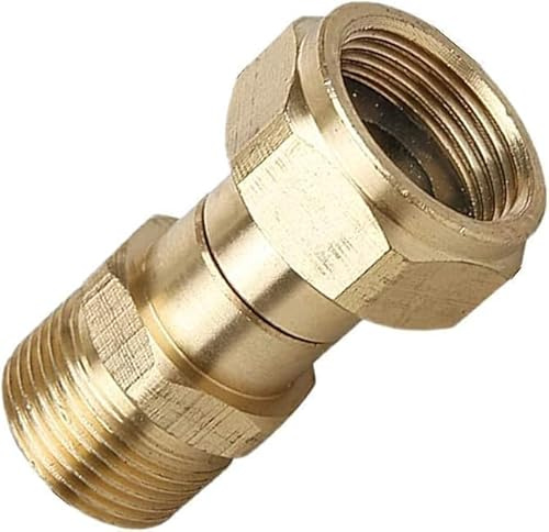 Pressure Washer Swivel Joint Brass High Pressure Washer Coupler Male M22 Hose Adapter for Car Cleaning Water Gun 14mm Internal Thread Quick Release Gas Connector,Outdoor Power Tools