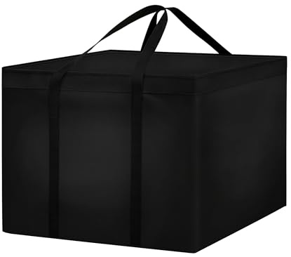 Dokon Bolsa Almacenamiento Cojines Jardín Exterior, Bolsa Árbol de Navidad | Oxford 420D, Capa PU Impermeable, Asas Reforzadas, Cremallera 2 Vías, Capacidad de Carga > 60kg, 80x80x60cm, Negro