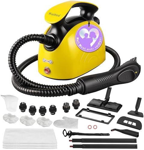 Pulitore a vapore domestico portatile, riscaldabile rapidamente, grande capacità di 1,08 l, adatto per cucina, toilette e vetro