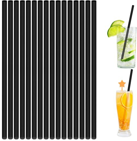 AUAUY 100 stycken sugrör, återanvändbara, plast | Festsugrör för fest, födelsedag, bröllop, plastsugrör, sugrör, för smoothies, juice, cocktail