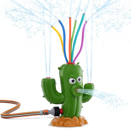 Sprinkler for Kids – Garden Water Toys, Cute Spraying Water Cactus, Easy to Install, Fun Summer Outdoor Toy