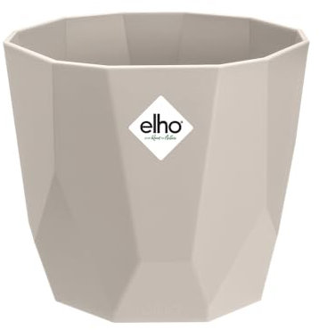 Elho B.for Rock 14 - Macetero por Interior - 100% Plástico Reciclado - Ø 14.8 x H 13.0 cm - Gris/Warm Grey